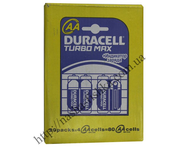 Батарейки "DURACELL" Turbo Max LR6 тип АА (пальчик) - 1