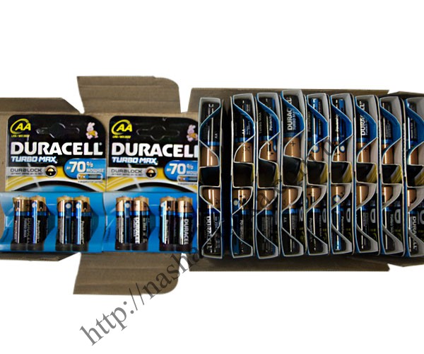Батарейки "DURACELL" Turbo Max LR6 тип АА (пальчик) - 4