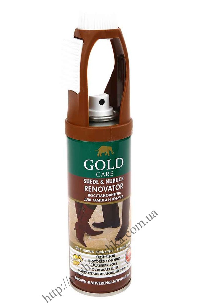 Аэрозоль для замши Gold Care коричневый 200 ml