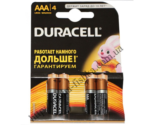 Батарейки DURACELL LR03 тип ААА мини-пальчик